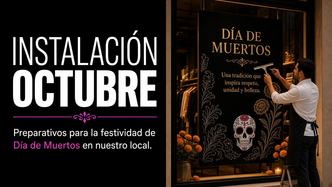 Instala y verifica tu publicidad de Día de Muertos en la primera semana de octubre